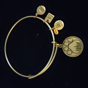 Alex and Ani Women's Gold Tone Bracelet - Paw Prints